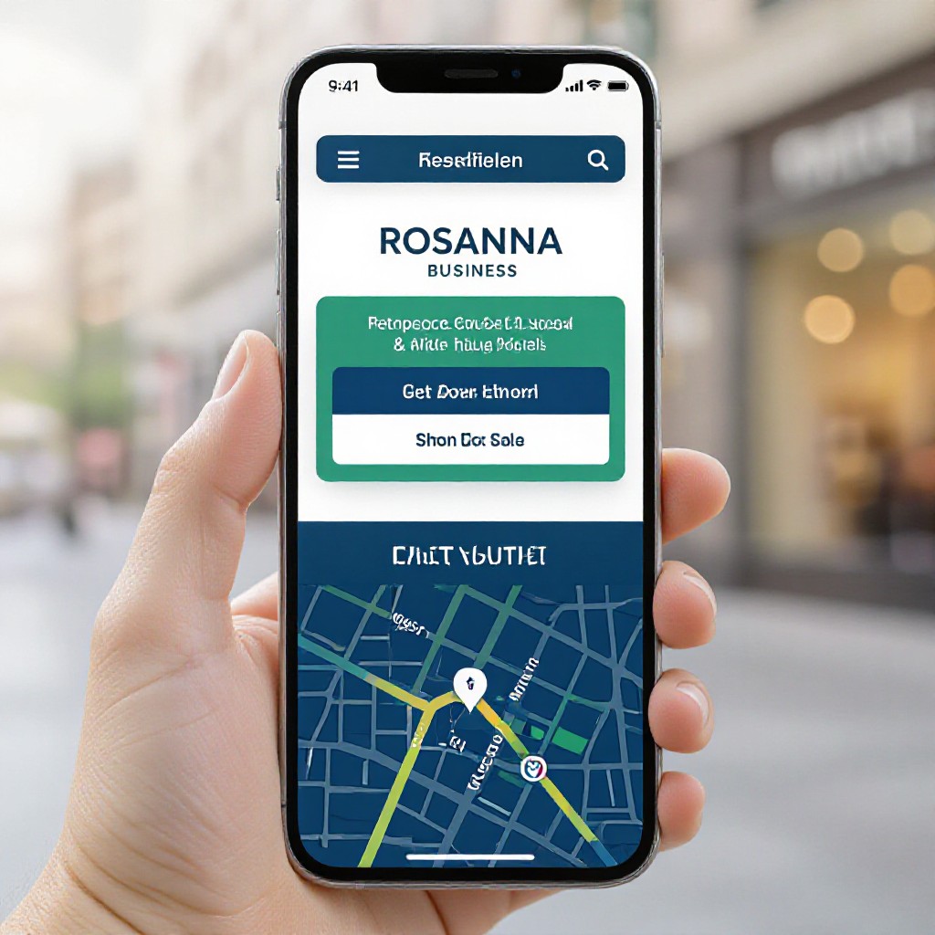 Rosanna business website on mobile