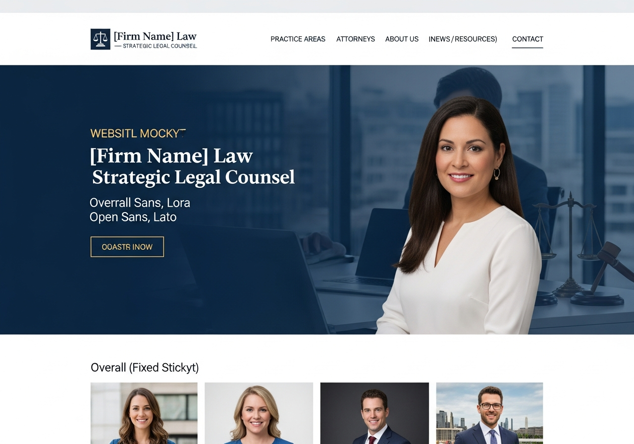 law firm website design mockup
