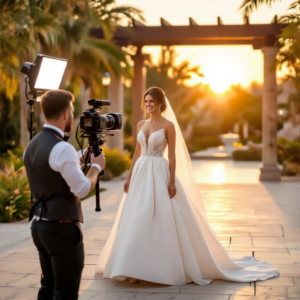 wedding videographer filming