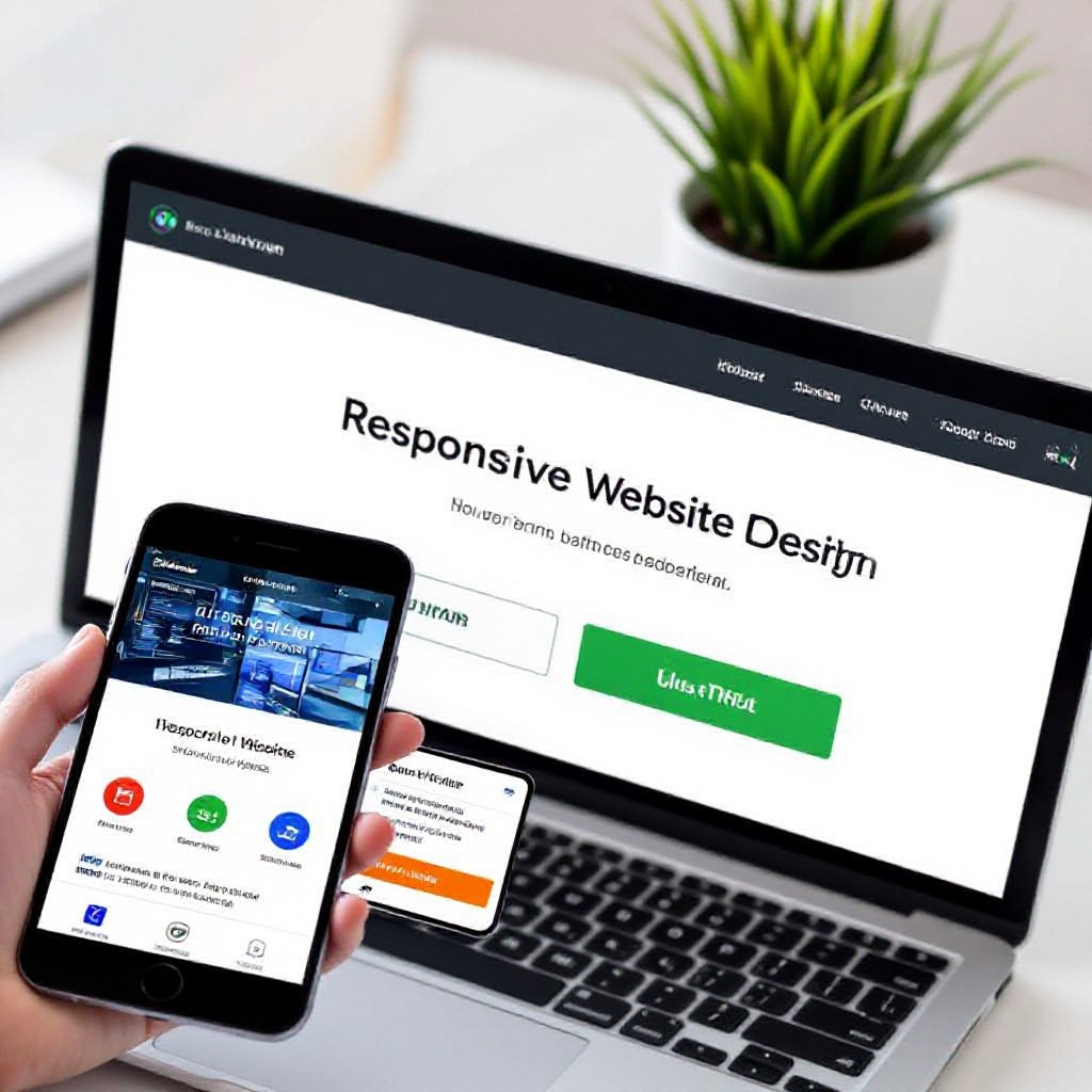 responsive website on laptop and phone