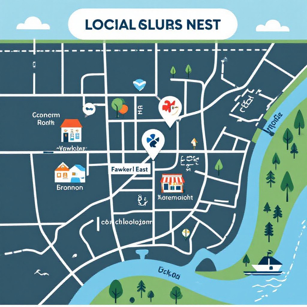 Map showing Fawkner East and local coverage