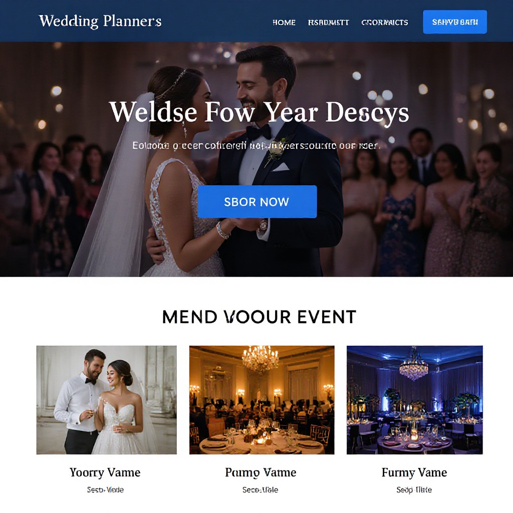 Event planner website example