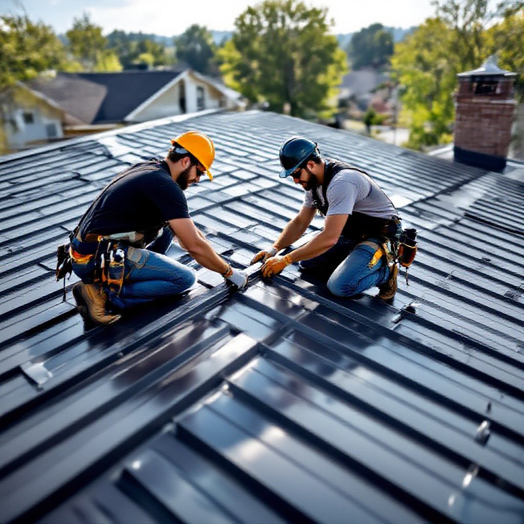 metal roof installation