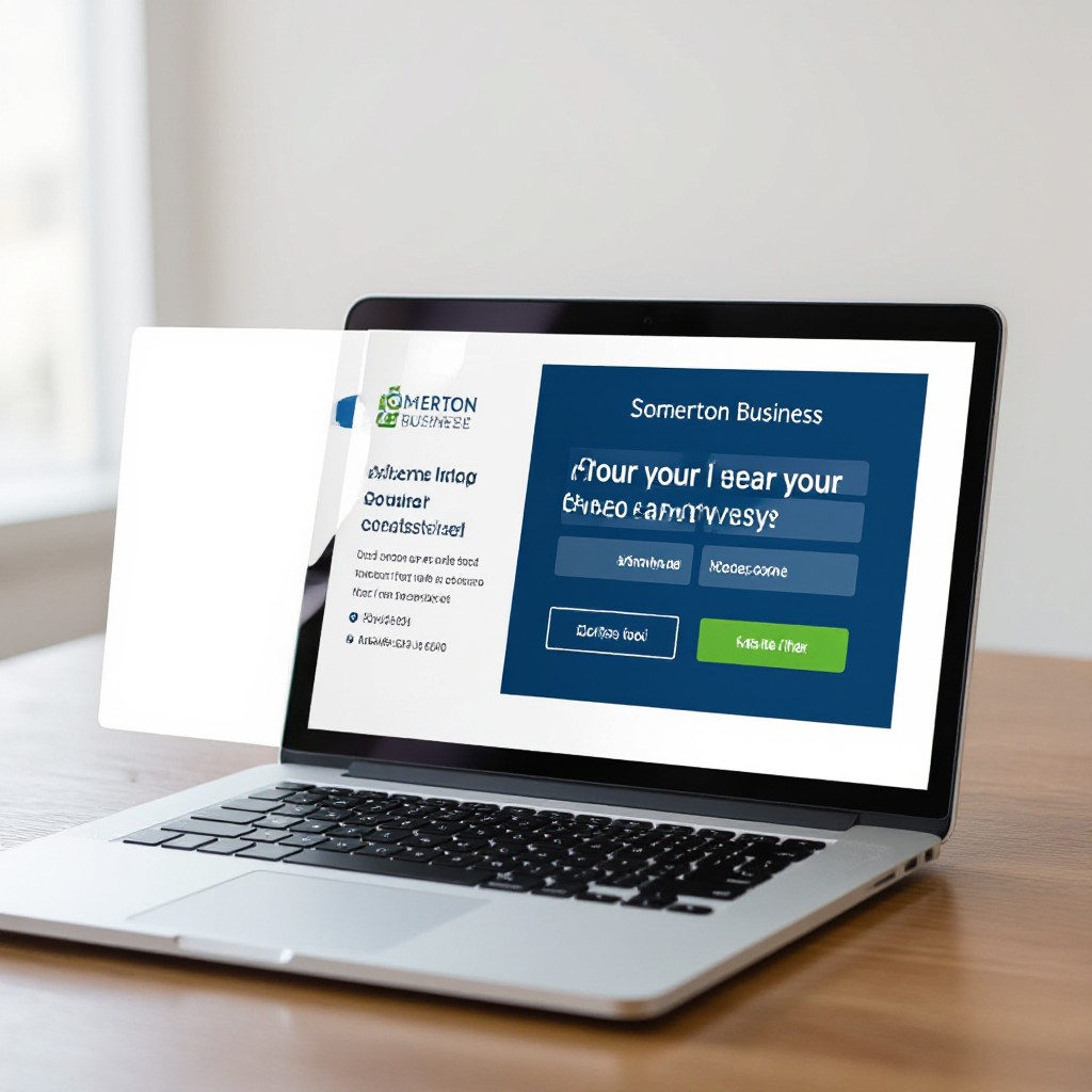 Somerton website on laptop