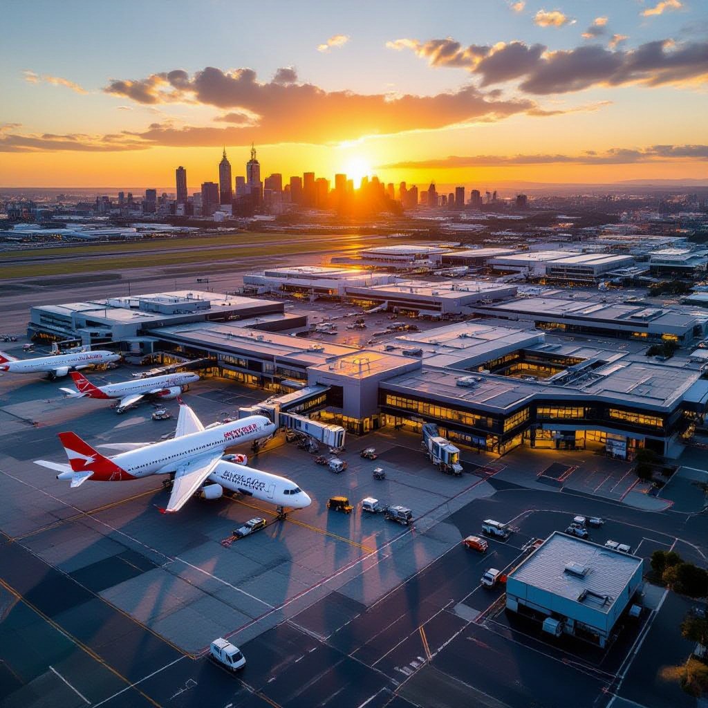Melbourne Airport aerial view