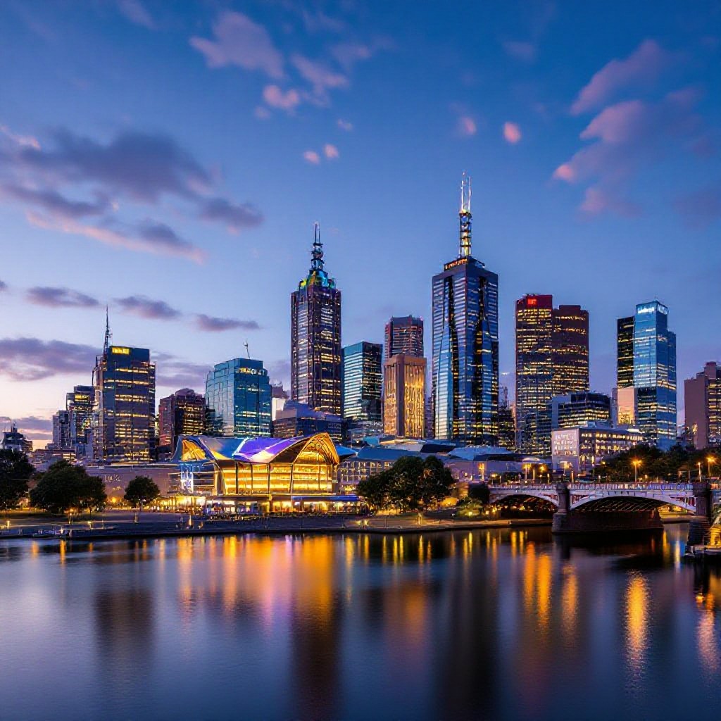Southbank skyline along the Yarra River