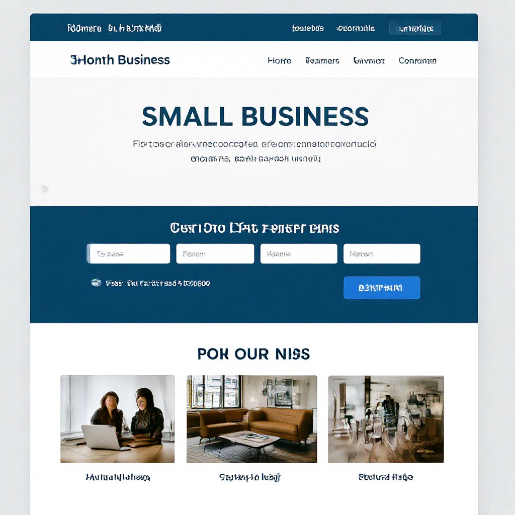 Small business website example