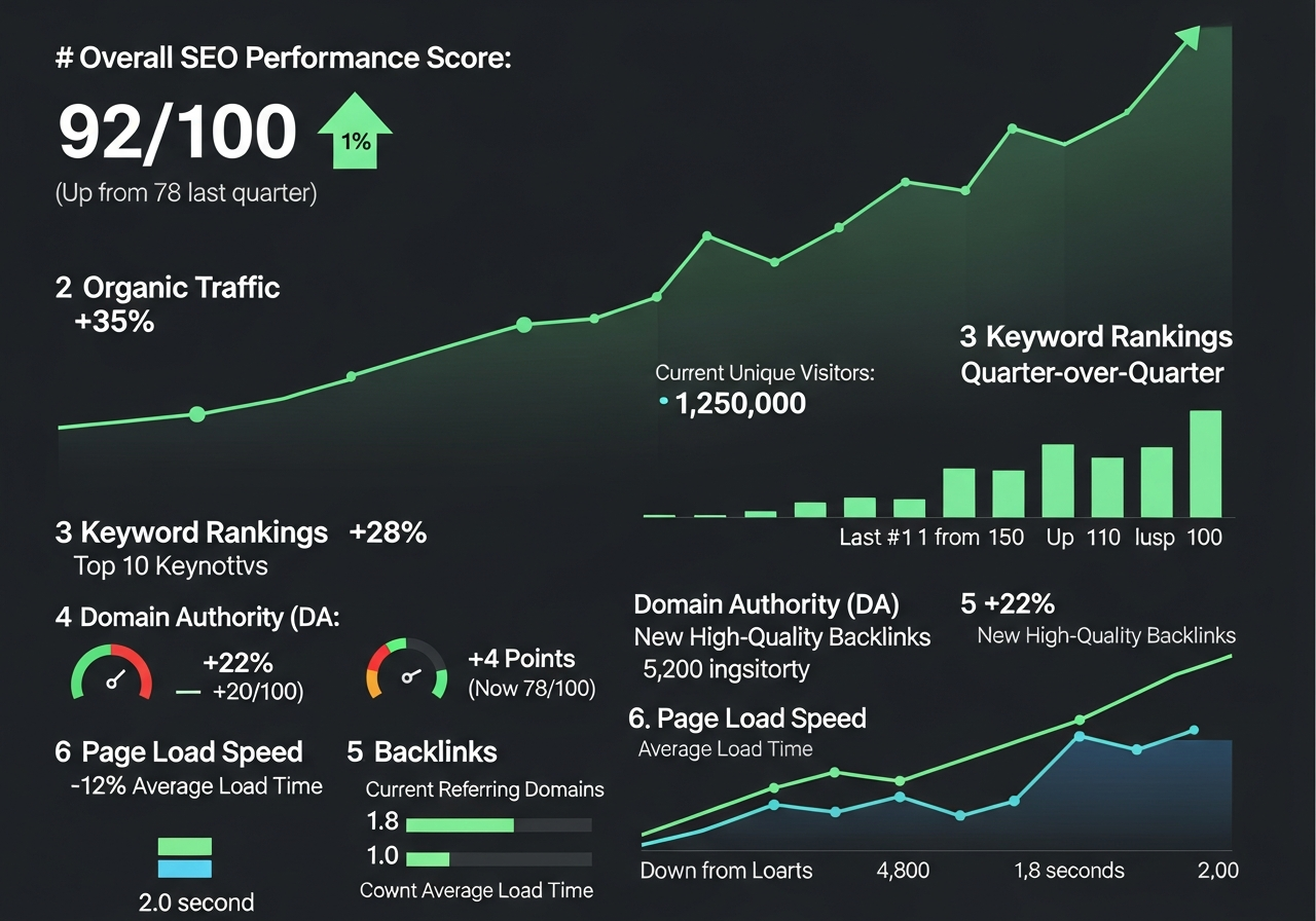 SEO analytics dashboard