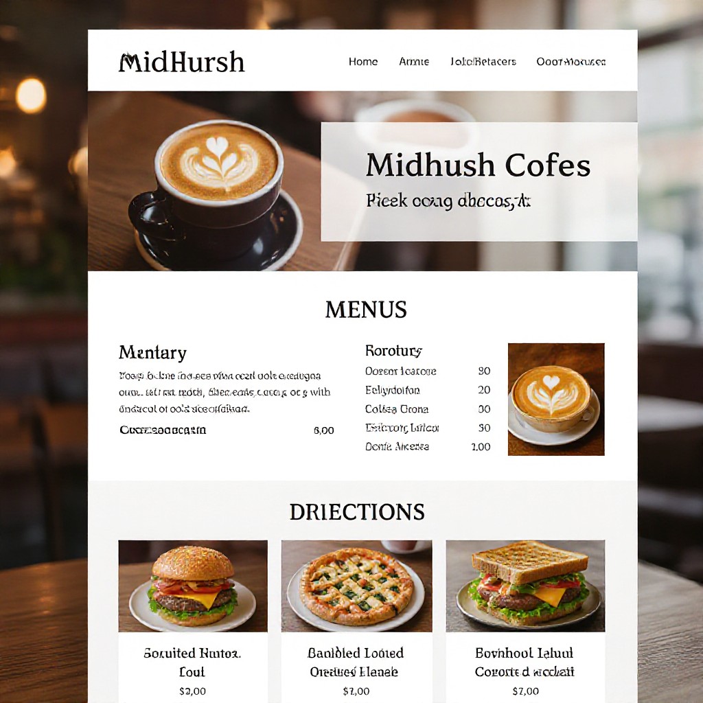 Midhurst cafe website example