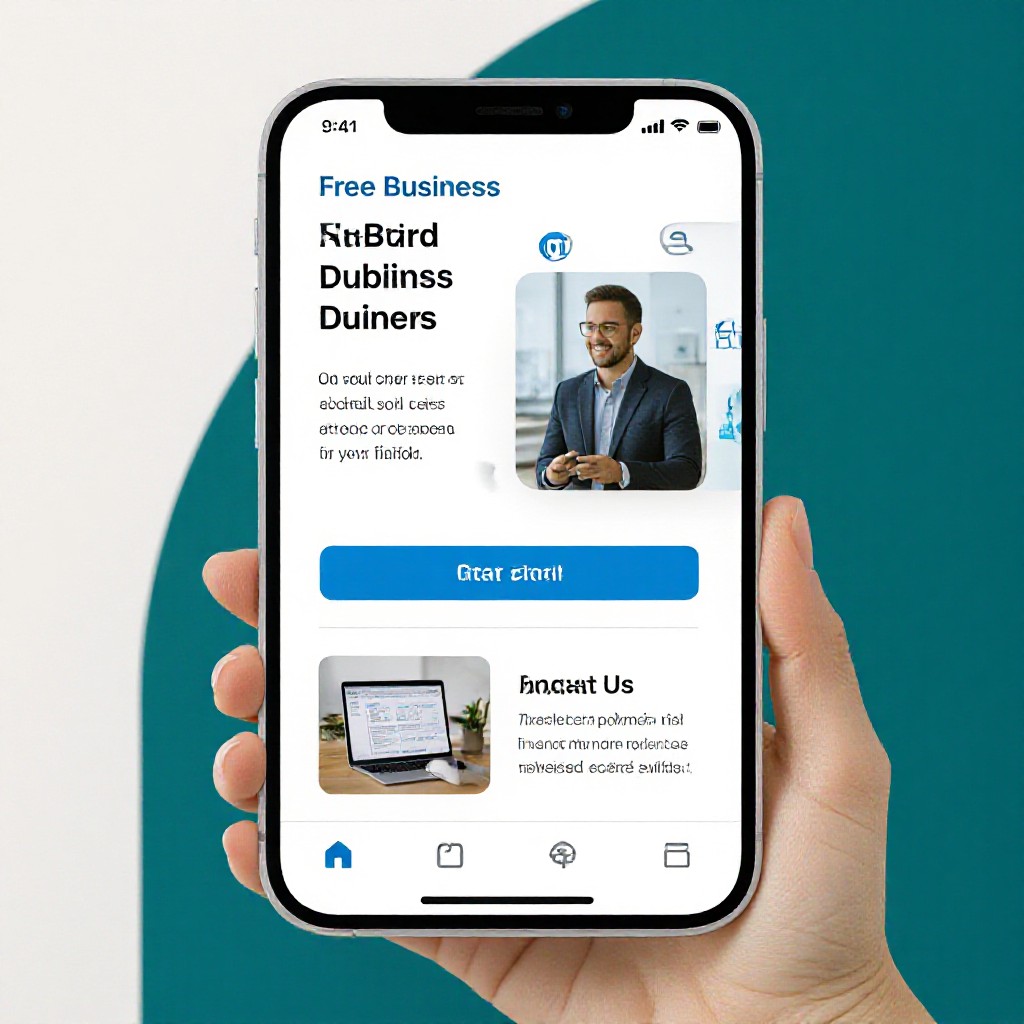 Mobile preview of a free website