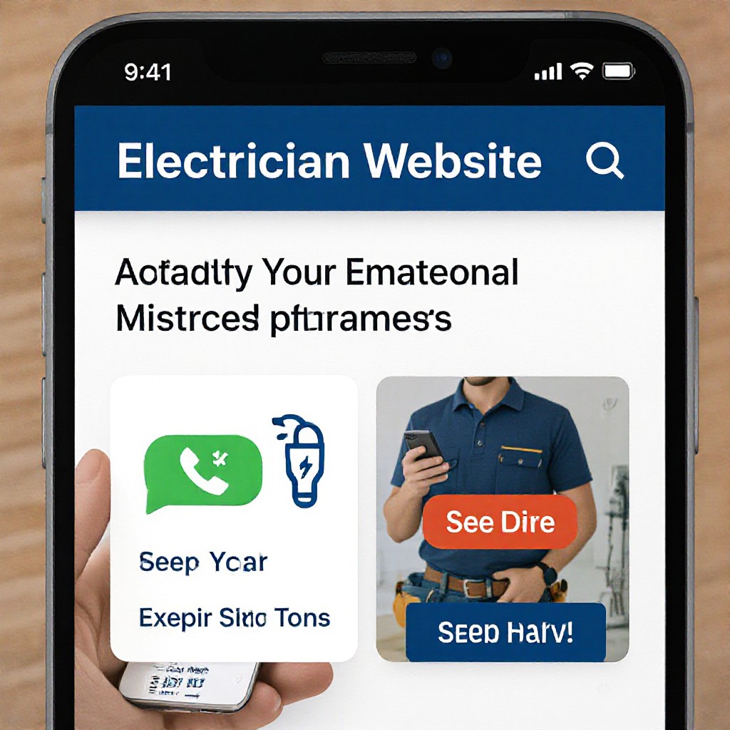 electrician website on mobile
