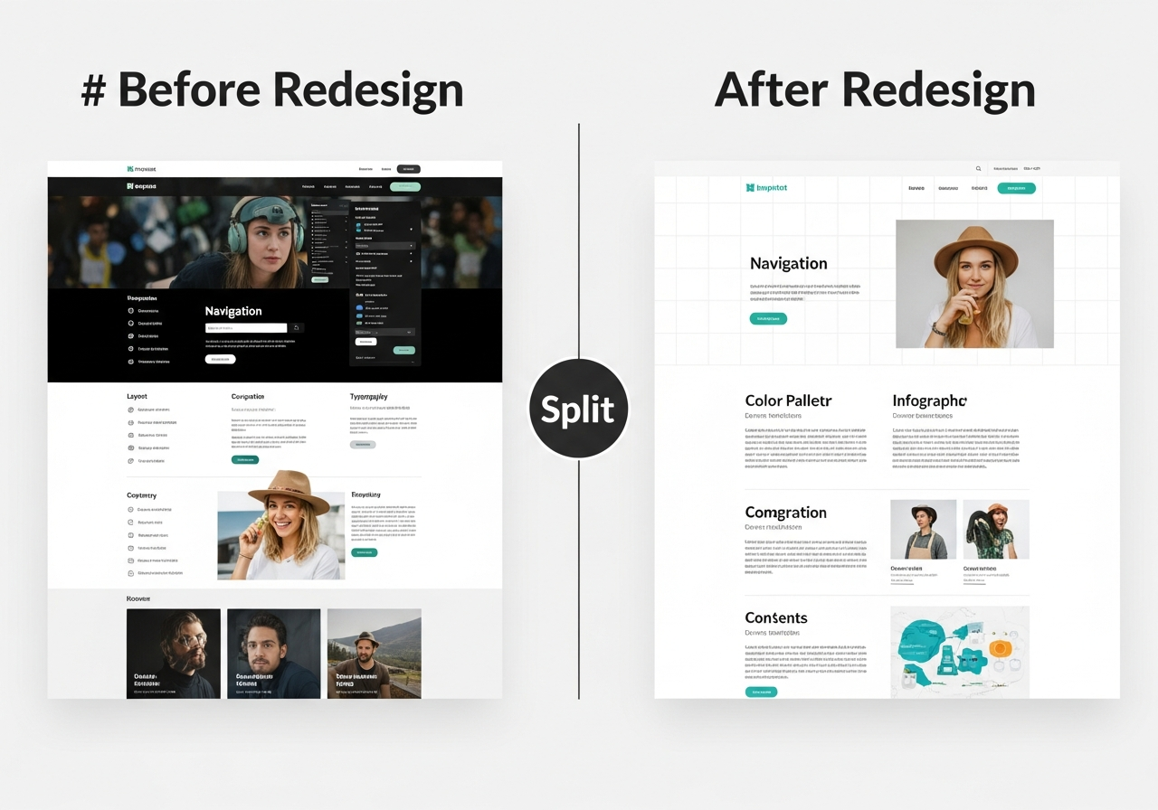 before after website design