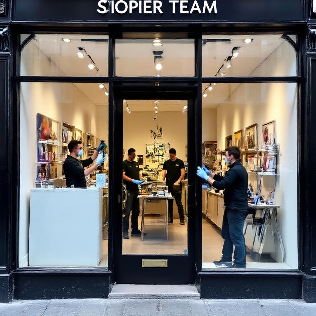 before and after shopfront glass repair