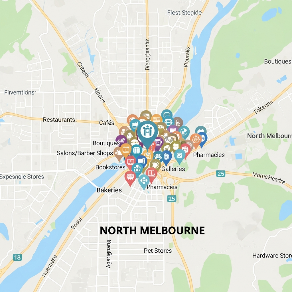 North Melbourne map