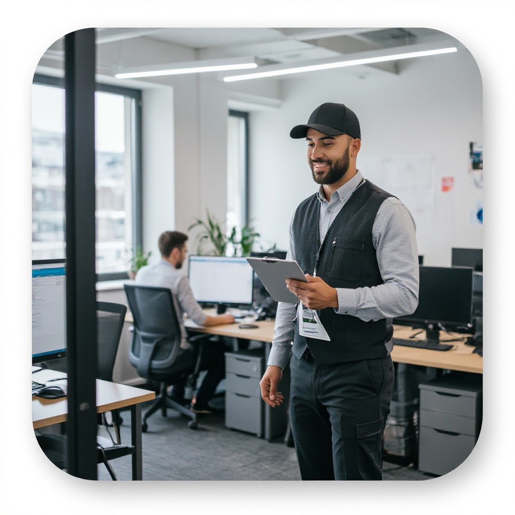 Local IT technician arriving for onsite support