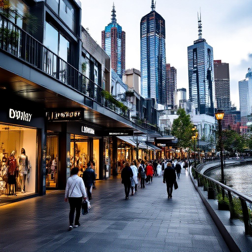 Southbank shopping and riverfront