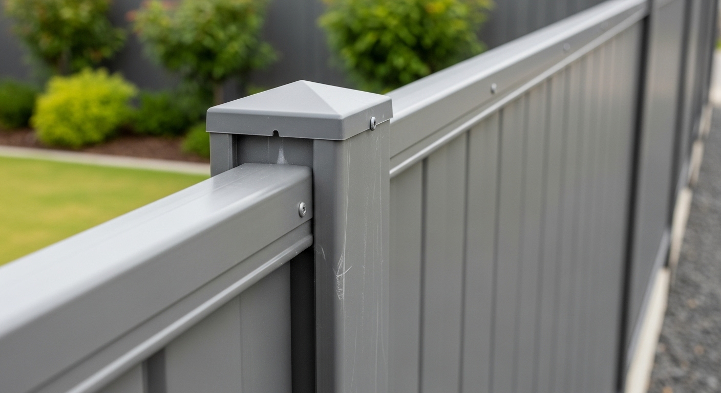 Colorbond fence close up