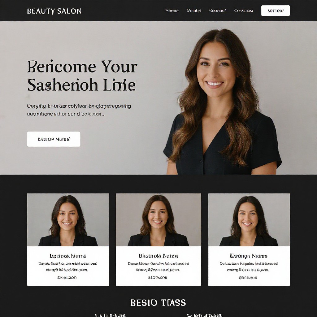 beauty salon website example