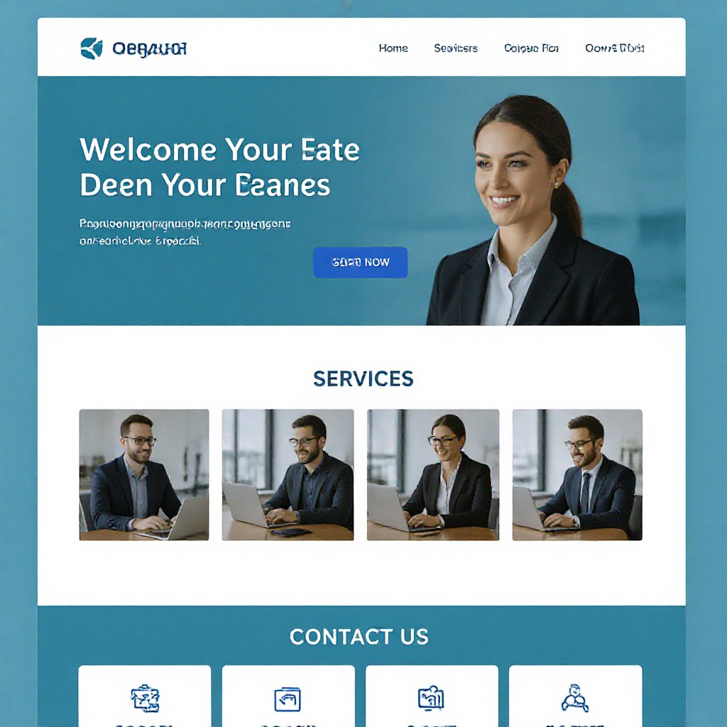 Example professional business homepage