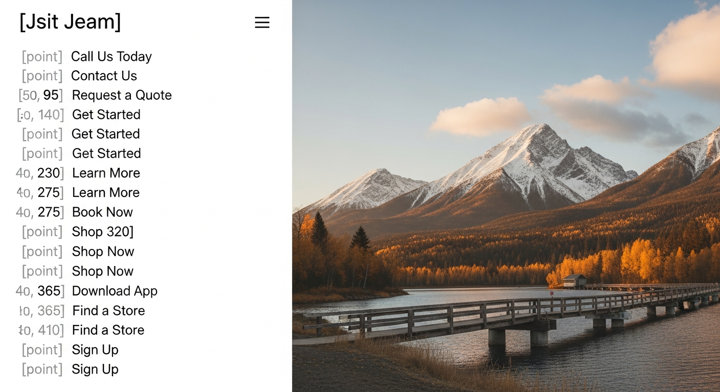 Website header with contact CTA