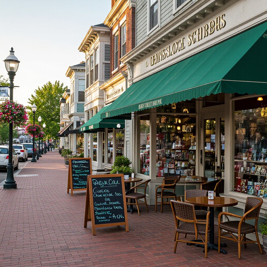 Dennis streetscape with local shops