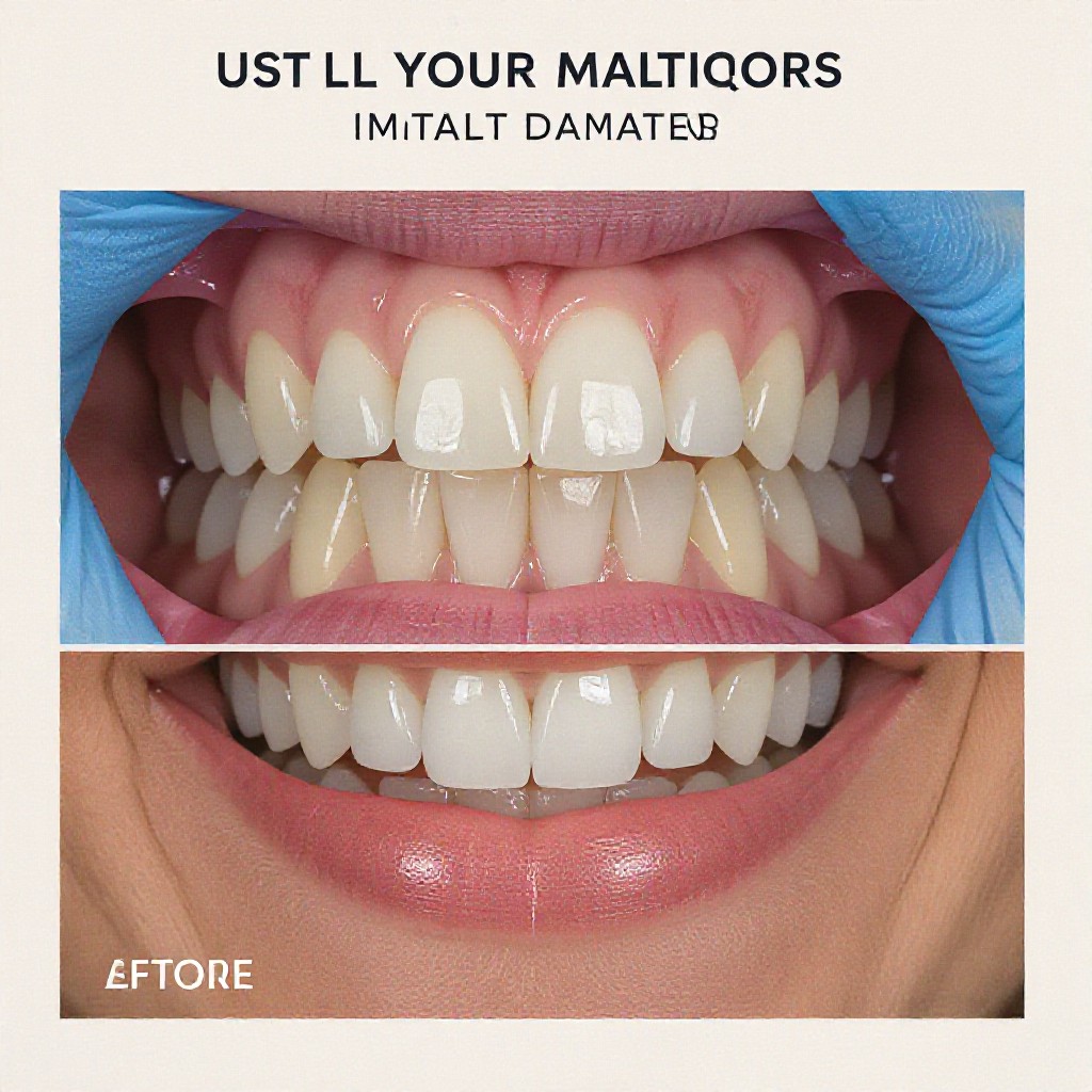 Before and after dental transformation