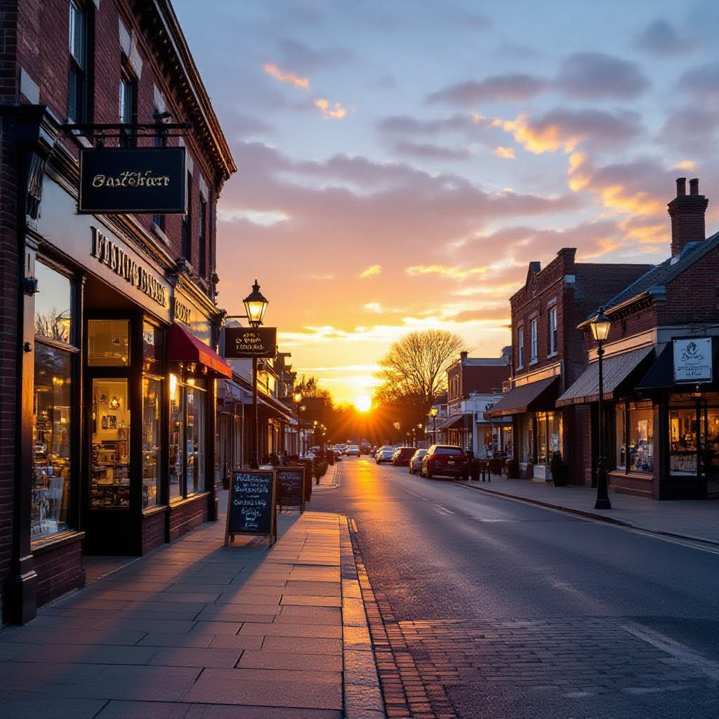 Parslow businesses on a main street