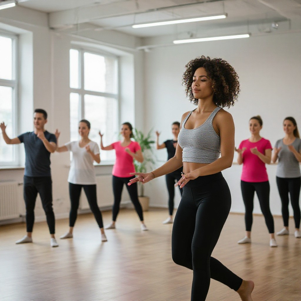 dance instructor teaching class