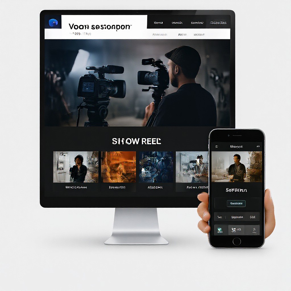 videographer website mockup