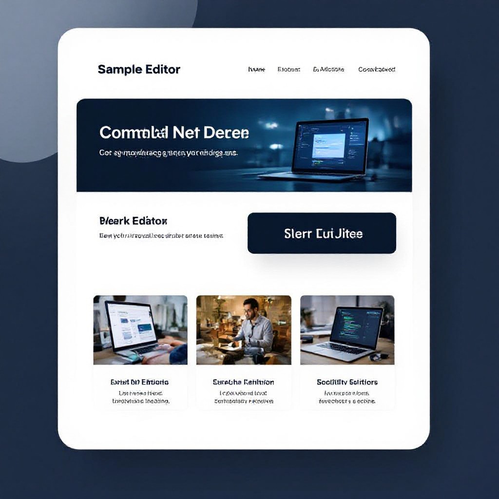 Laptop showing website editor