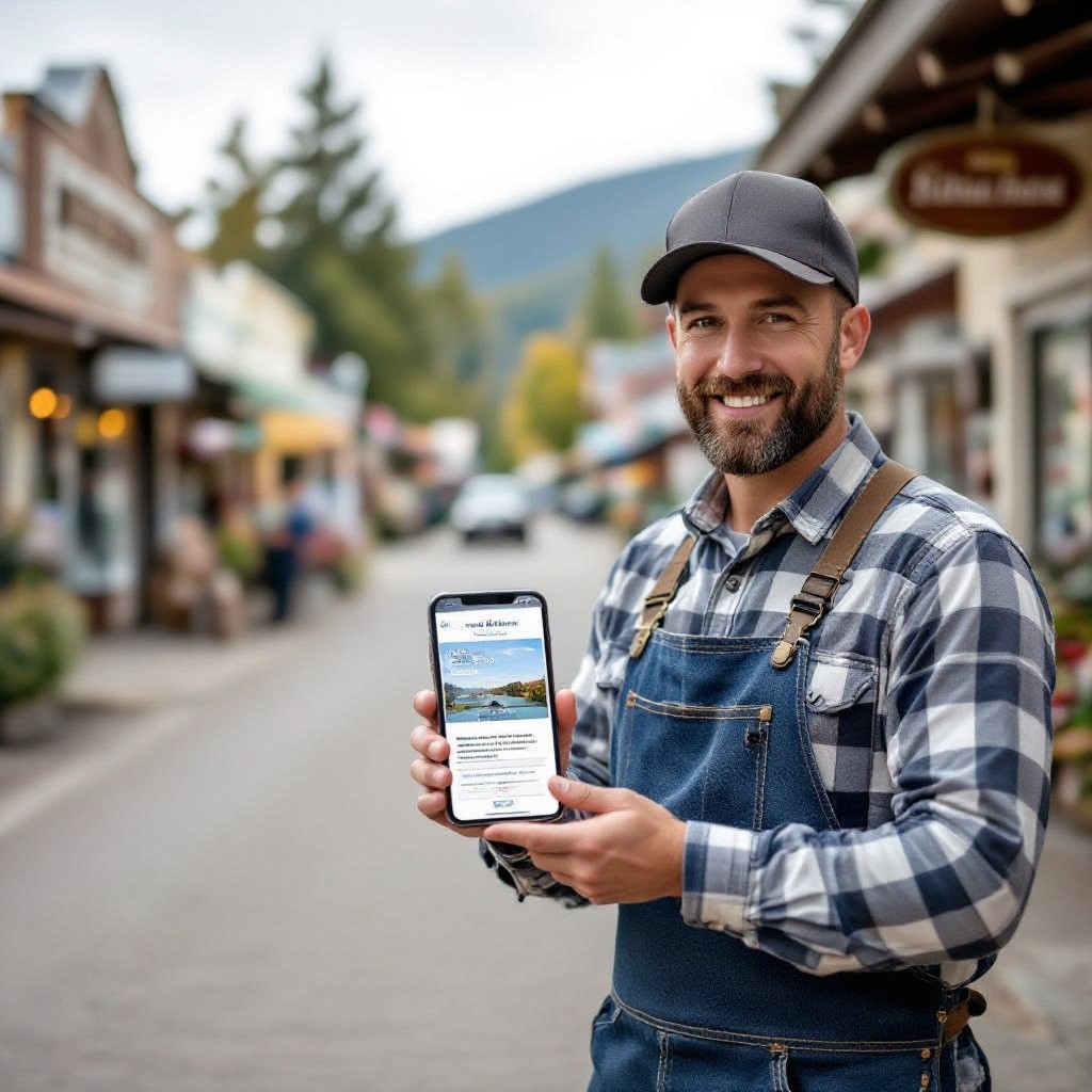 Bruces Creek local website on mobile and desktop