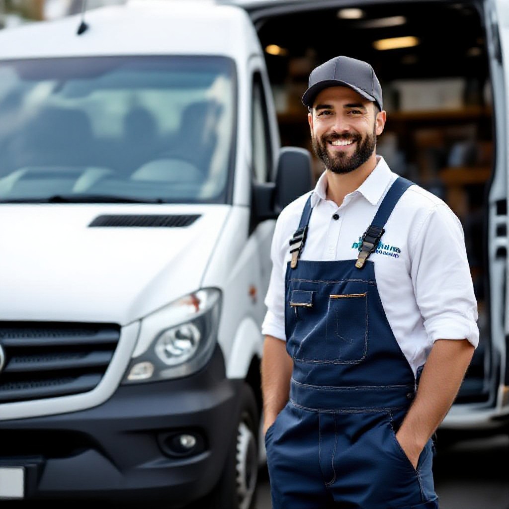 business owner and van