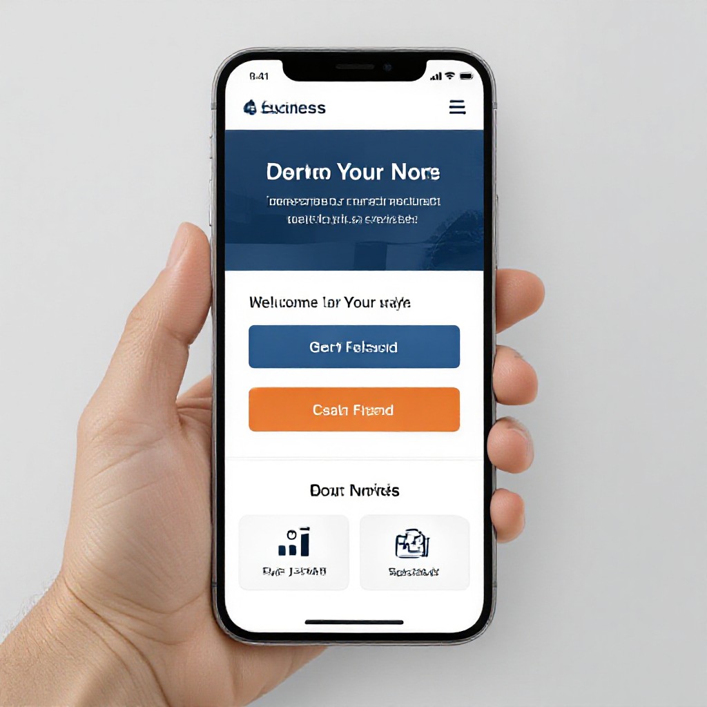 Example business landing page