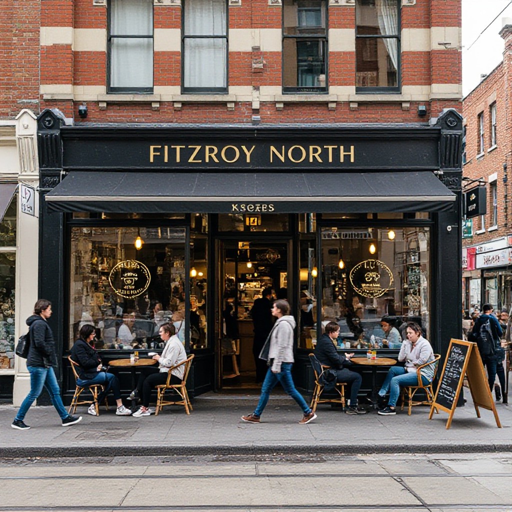 Fitzroy North cafe and tram