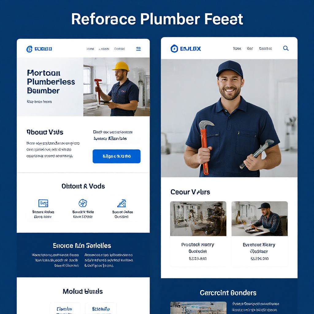 before and after plumber website
