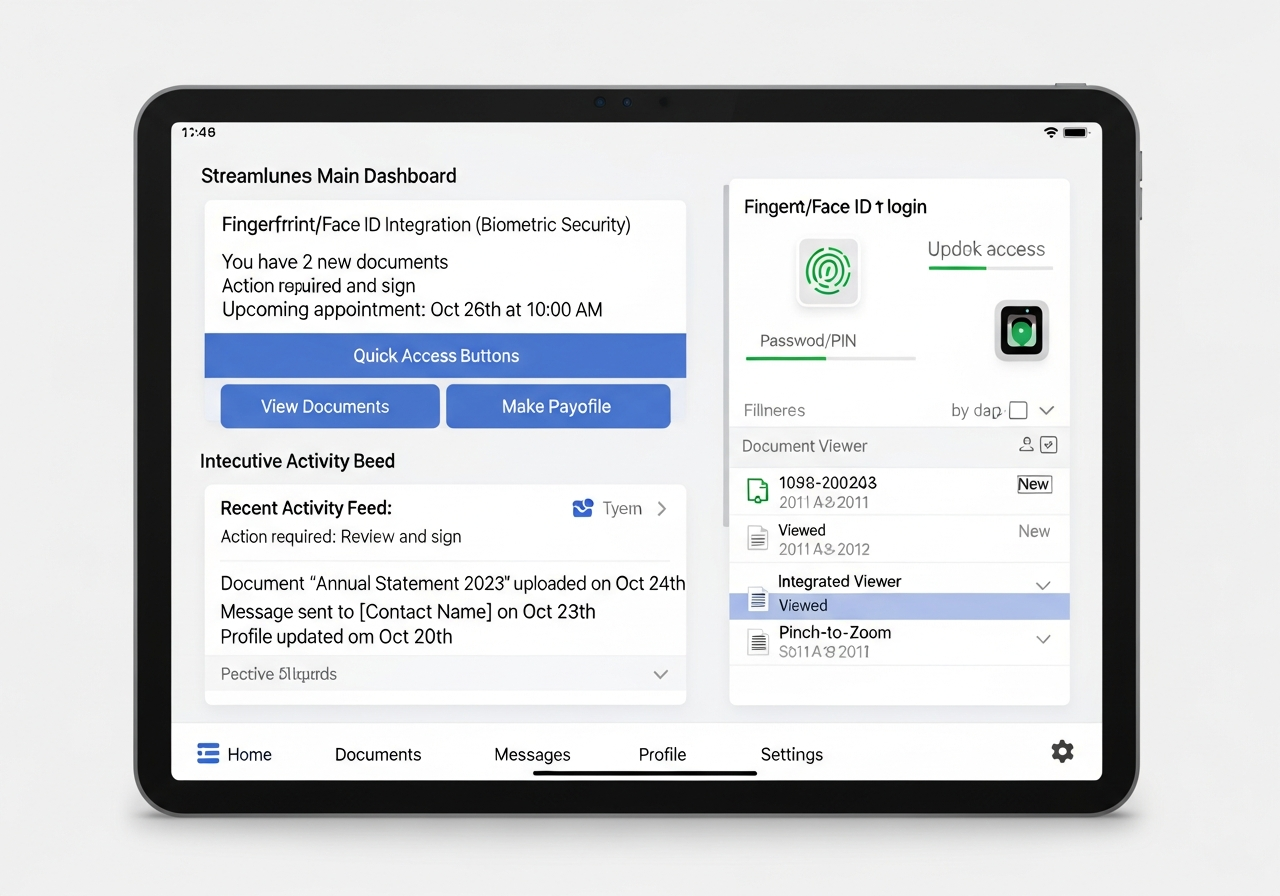 Secure client portal