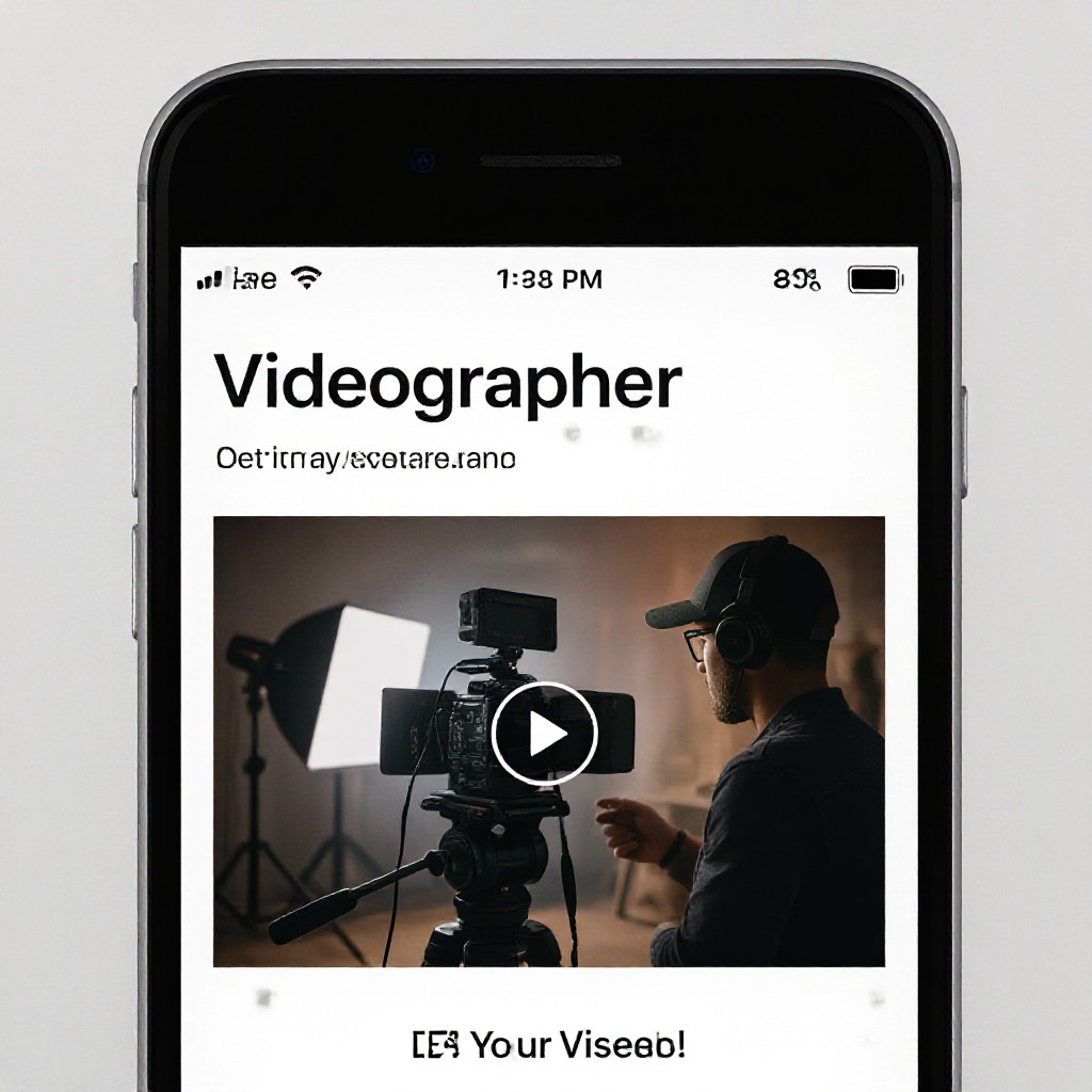 videographer website on mobile