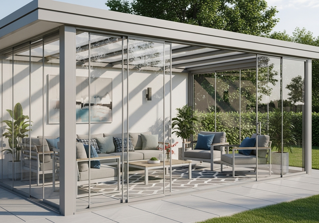modern patio enclosure