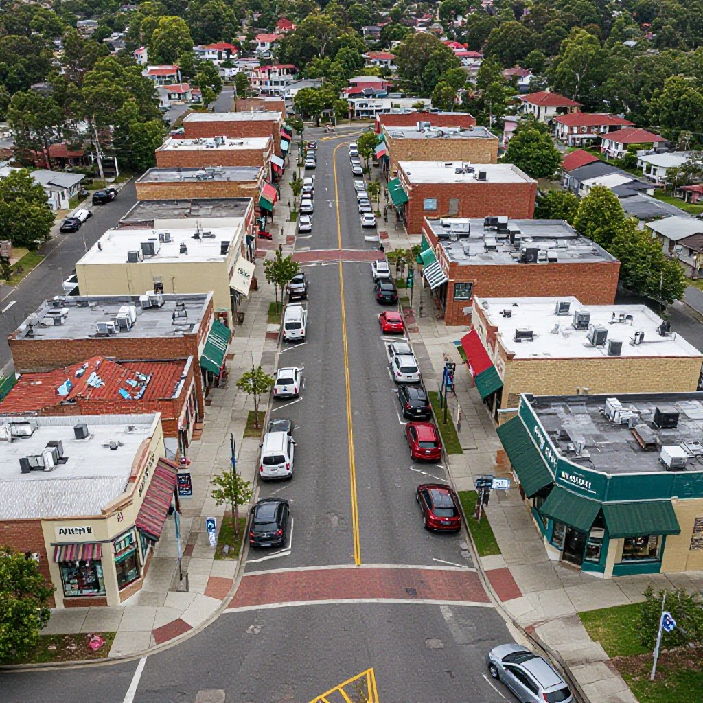 Sloan Hill main street and small businesses