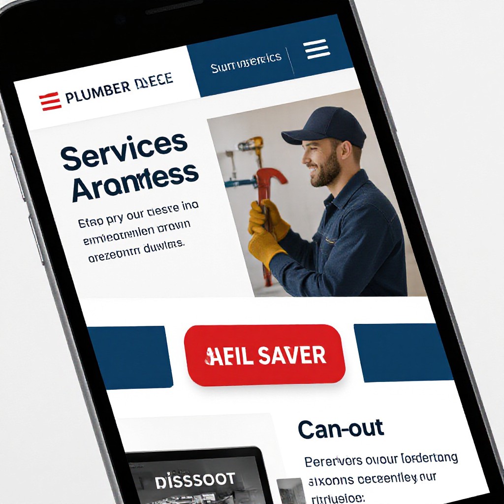 Plumber website design example