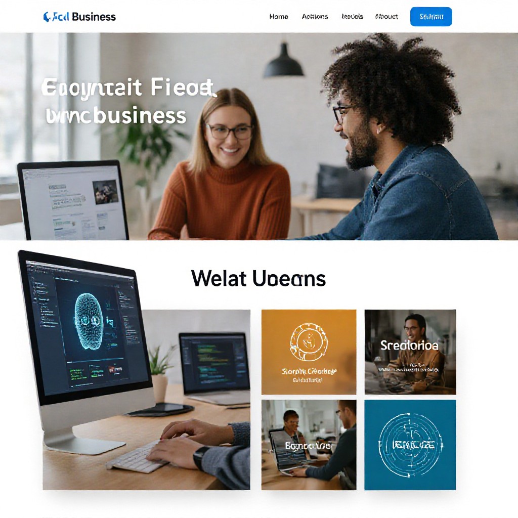 web design team and AI building site