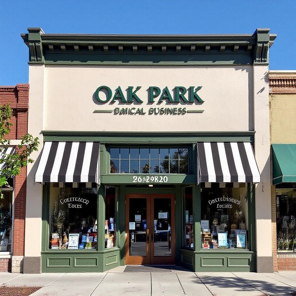 Oak Park local business street