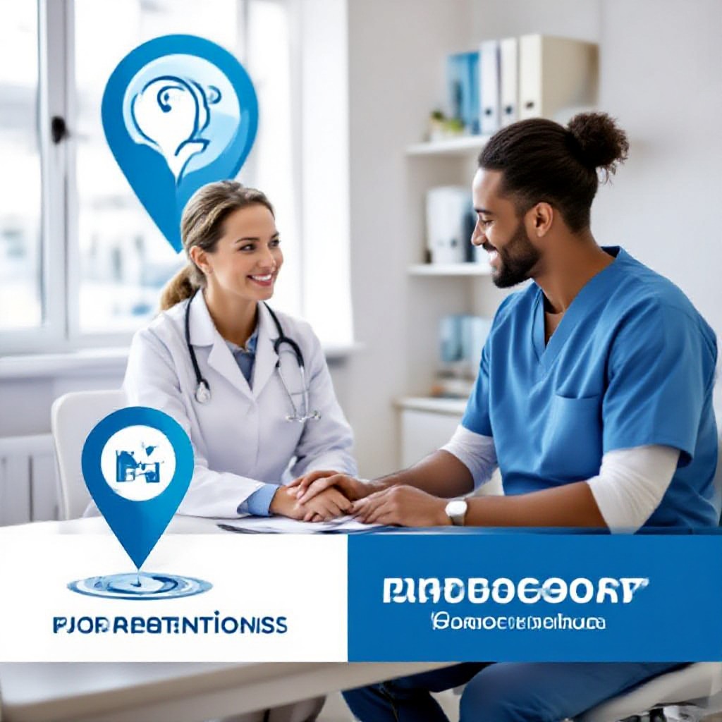 podiatrist clinic and map