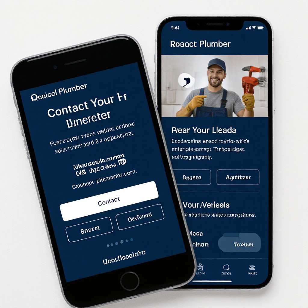 Plumber website on mobile