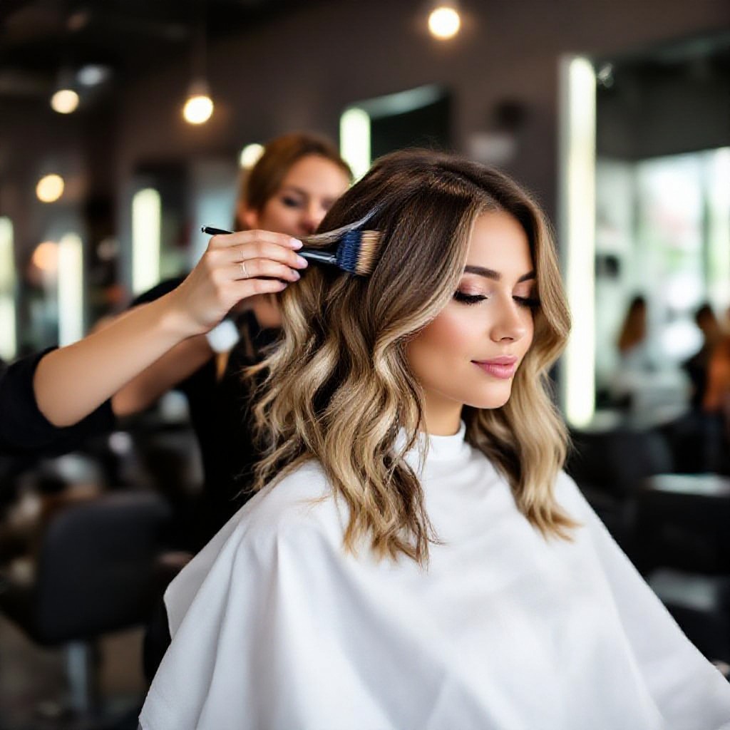 salon stylist at work