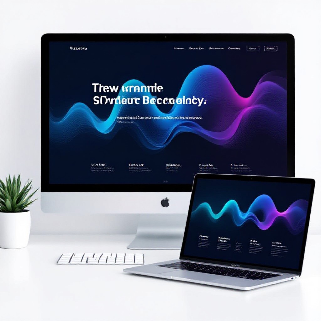 agency portfolio on laptop