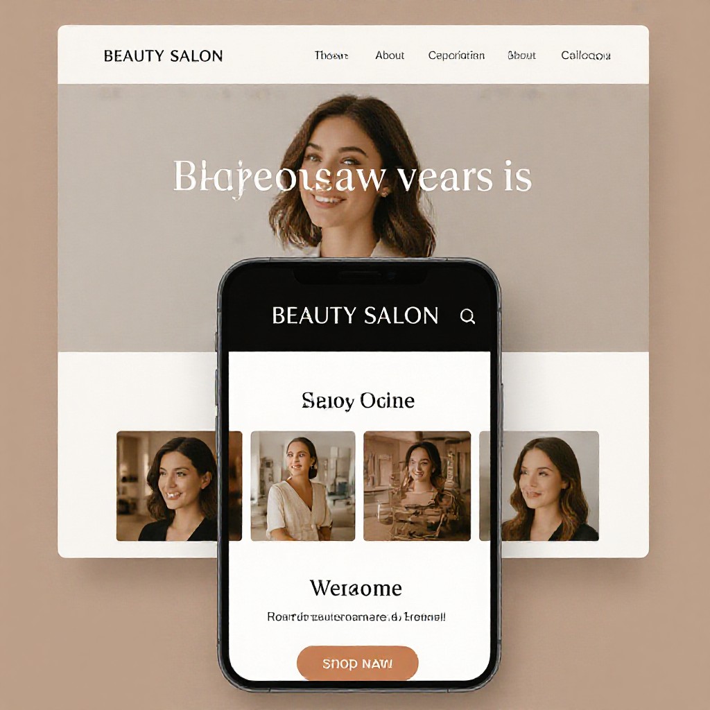 Beauty salon website example