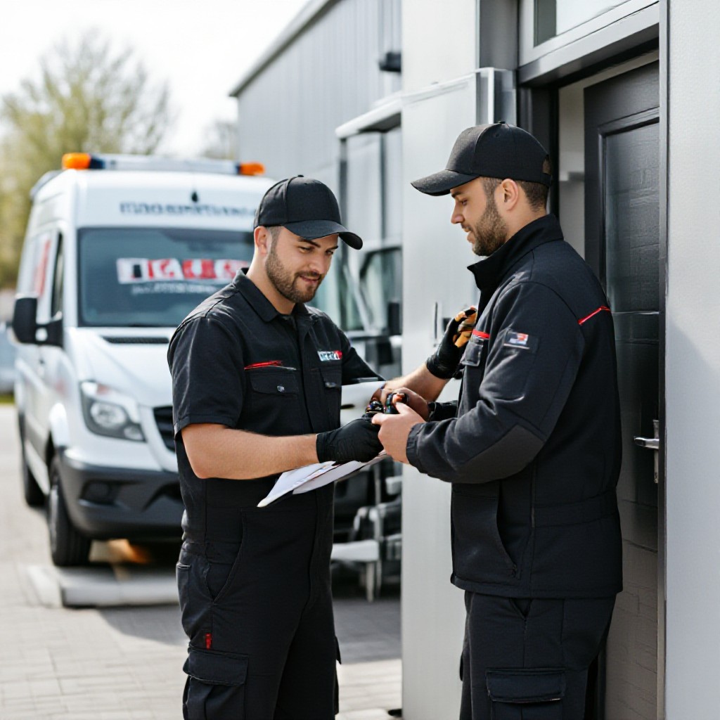 locksmith team and van