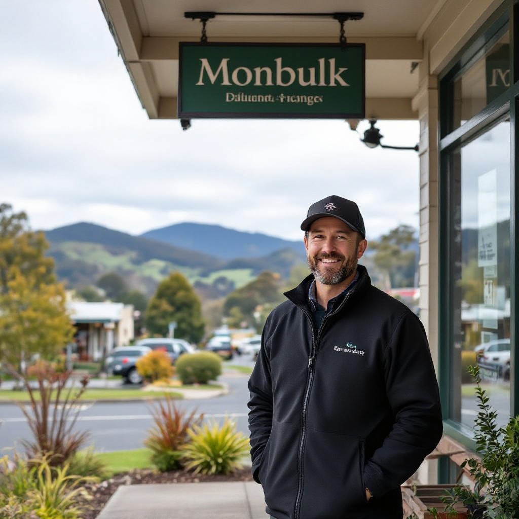 Monbulk business owner outside their shop
