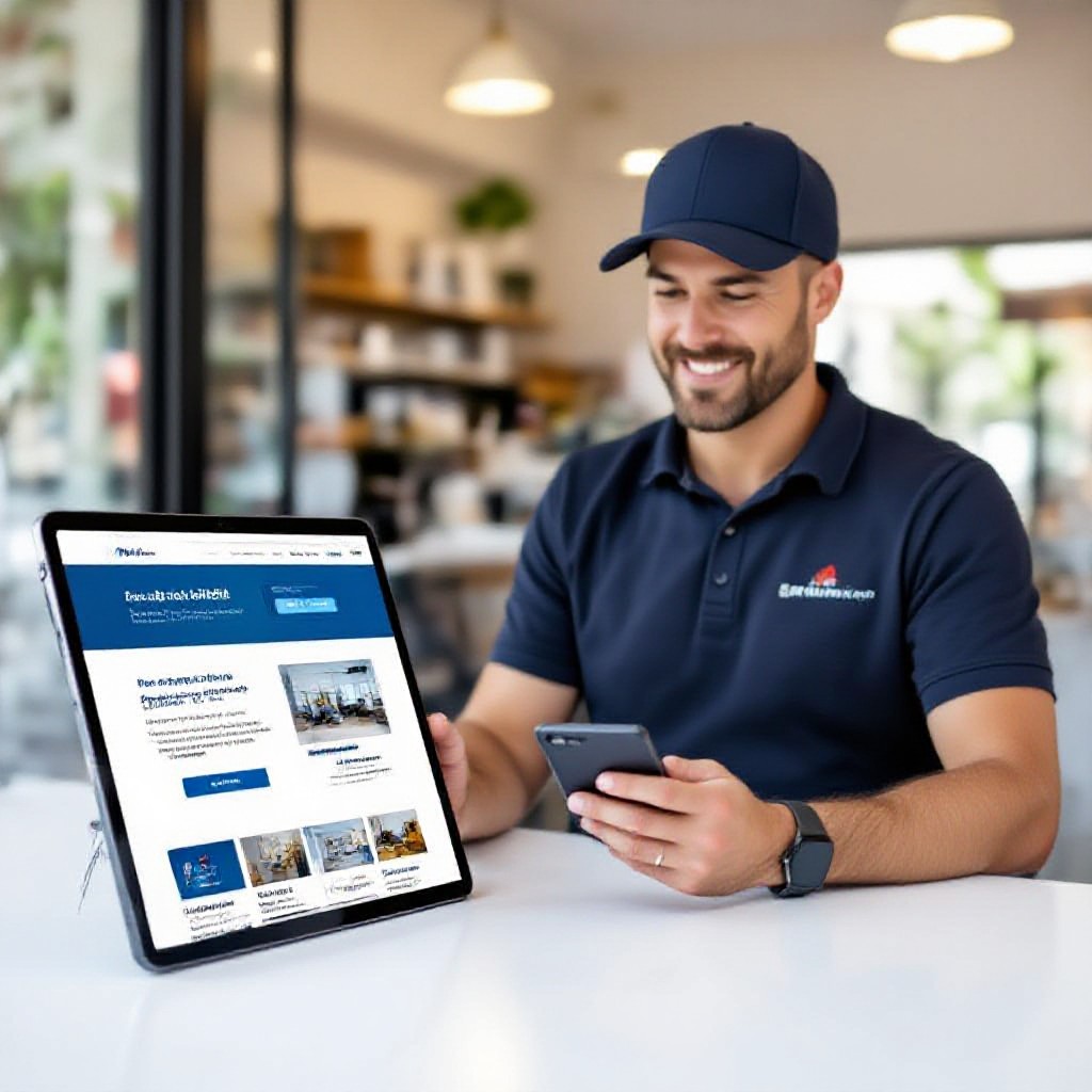 Australian business website on mobile